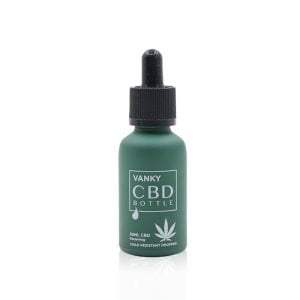 30ml Customized CBD white glass bottle