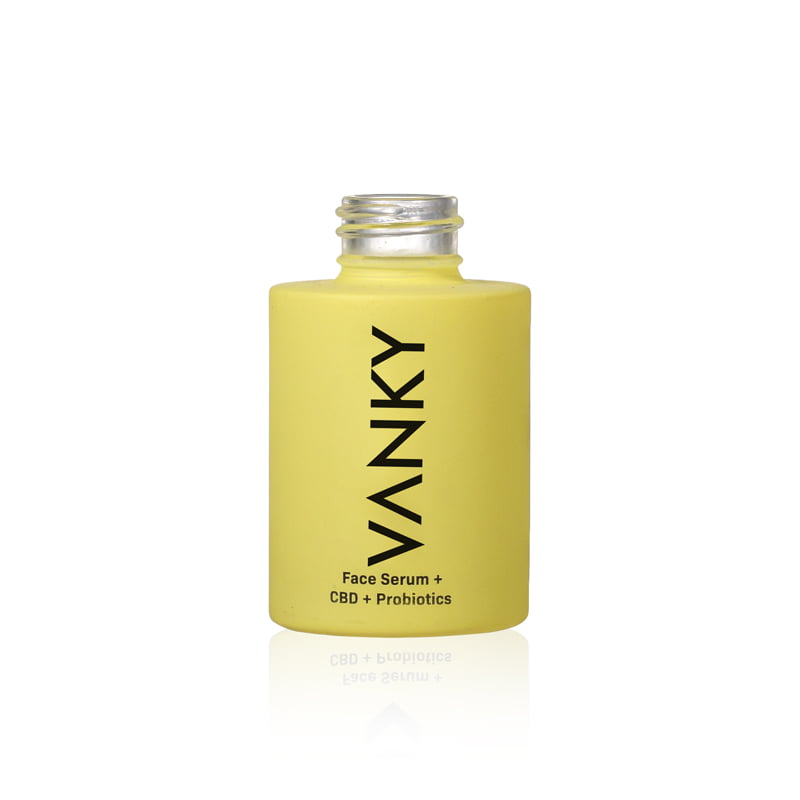 30ml Yellow design cosmetic bottle packaging with dropper