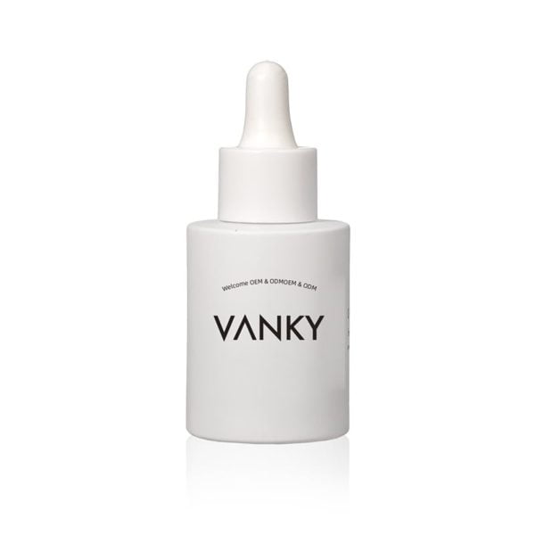 30ml white design cosmetic bottle packaging with a white dropper
