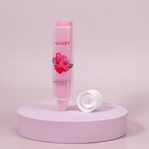 Customized plastic soft tube packaging with distinctive caps