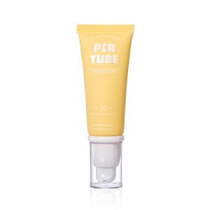 30ml Customized yellow PCR soft tube packaging with airless pump