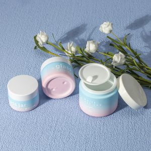 30, 50, 100g white porcelain gradient color glass jar