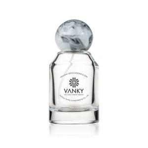 50ml Round Shape Glass Perfume With A Ball Shape Cap