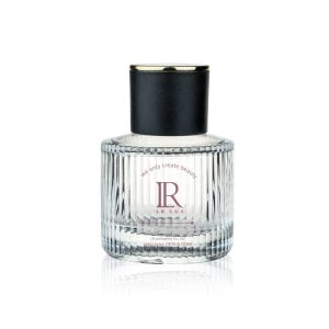 50ml Round Shape Glass Perfume With Black Cap