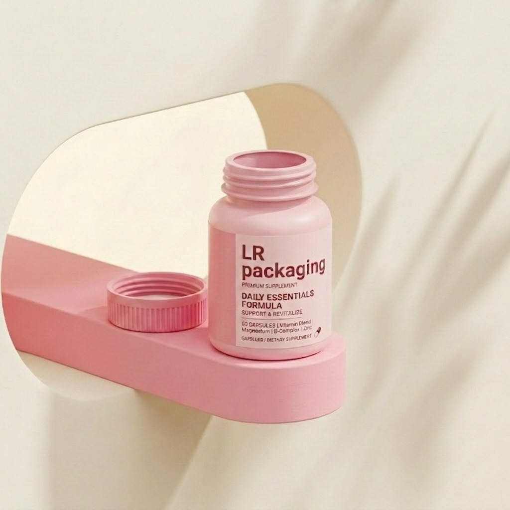 100ML HDPE Vitamin Bottle for Tablets and Capsules with CR Cap - Image 2